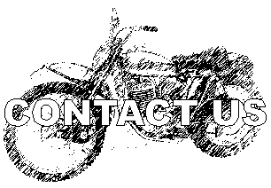 graphic of motorcycle that says contact