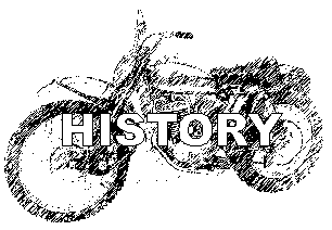 graphic of motorcycle that says history