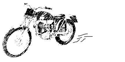 graphic of motorcycle that says site map